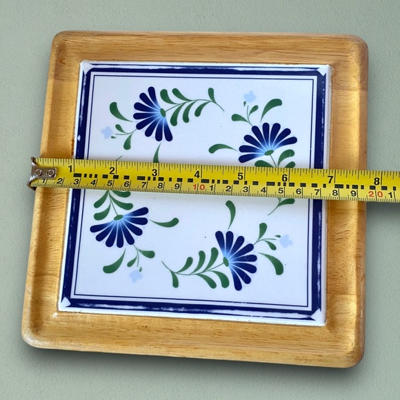 Vintage Dansk Sage Song Framed Tile Trivets 7 3/4” Set of 2 - Picture 11 of 11